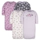 thumbnail image 1 of Vestido para dormir Gerber para bebé niña, paquete de 4, lila, 0-6 meses, 1 of 7