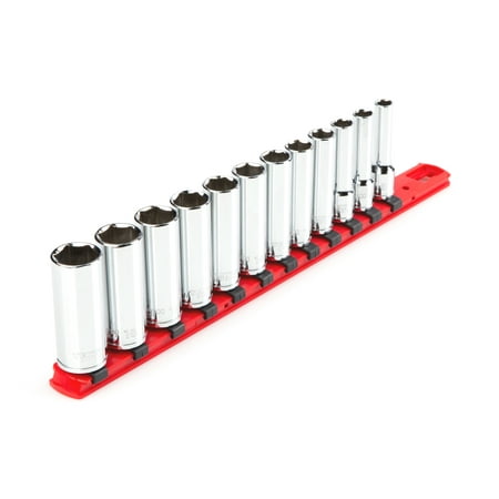 UPC: 0020209046975 | TEKTON 3/8 Inch Drive Deep 6-Point Socket Set  12-Piece (8-19 mm) | SHD91106