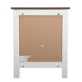 thumbnail image 4 of Canddidliike Set of 2 Nightstands Bedside Storage Cabinet with X-Design Glass Door for Bedroom Sofa Couch Side in Rustic White, 4 of 8