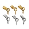 thumbnail image 2 of 20pcs Stainless Steel Screw Eye Pins Bail Top Drilled Beads End Pendant Charms Connectors Dangle Charm for DIY Jewelry Making, 2 of 8