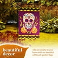 thumbnail image 3 of G128 Garden Flag Day of the Dead Decoration Sugar Skull 12"x18", 3 of 8