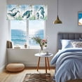 thumbnail image 6 of Window Valance for Kitchen,Nautical Turtle Whales Octopus Rod Pocket Curtain Valances Short Curtains Drapes Panel,Summer Ocean Beach Theme Window Treatment Topper for Living Room Bathroom Bedroom, 6 of 9