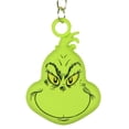 thumbnail image 2 of Dr. Seuss The Grinch Keychain 3D Rubber Grinch Face Charm Lobster Claw Keyring, 2 of 5
