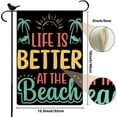 thumbnail image 6 of Life is Better at the Beach Small Garden Flag 12.5x18 Double Sided Burlap Inspirational Summer Garden Flag for Outdoor Beach House Yard Decoration, 6 of 6