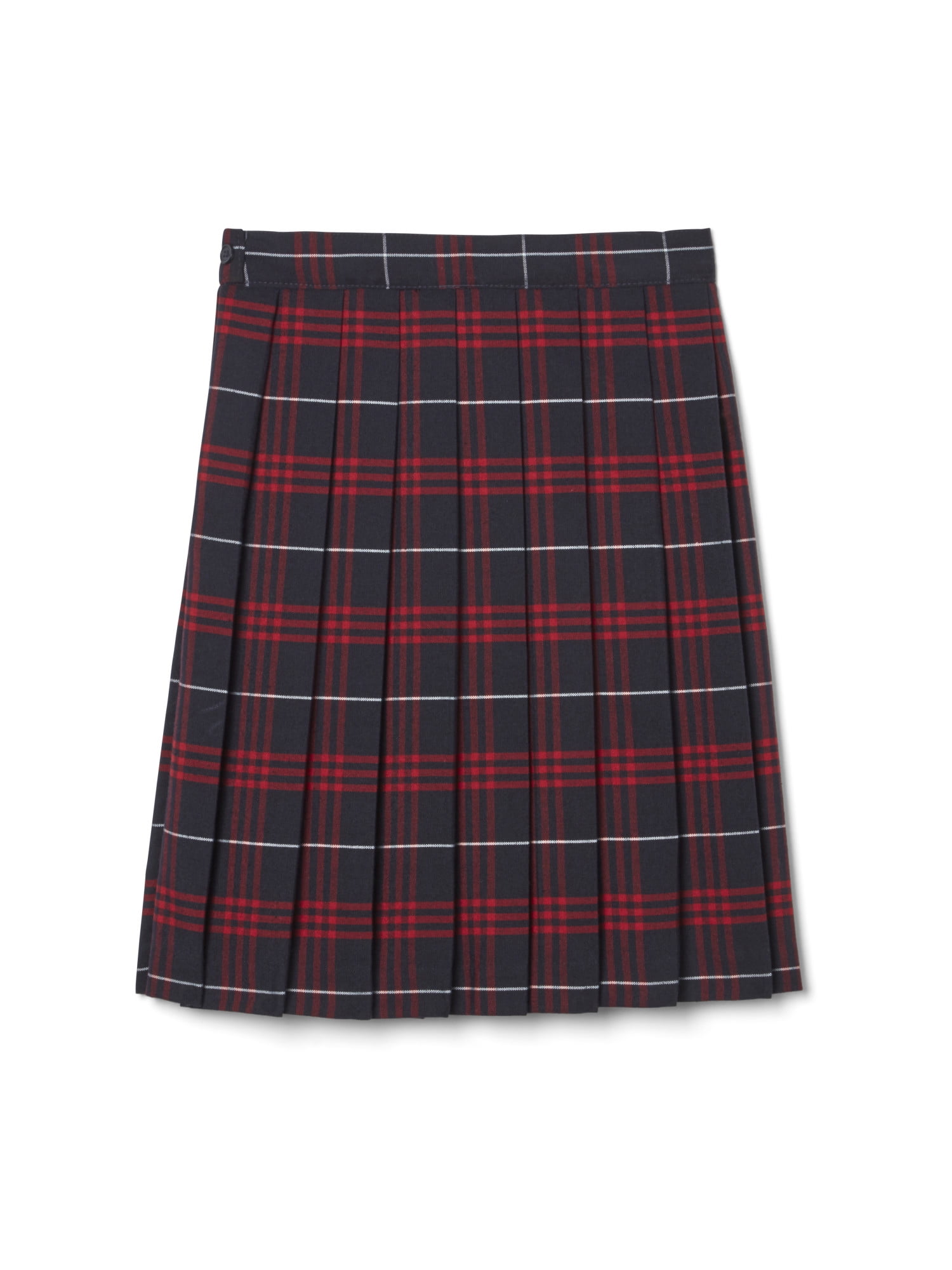 French Toast Girls School Uniform Adjustable Waist Mid Length Plaid Pleated Scooter Skirt, Sizes 4-20 & Plus