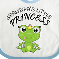 thumbnail image 4 of Inktastic Grandpa's Little Princess Cute Frog Girls Baby Bib, 4 of 4