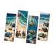 thumbnail image 4 of 4 piezas de arte de pared de tortuga marina, imágenes de playa, artesanías realistas, obras de arte modernas , decoración de pared para habitac, 4 of 9