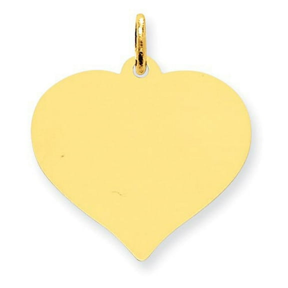 14K Heart Disc Charm
