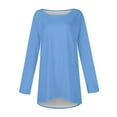 thumbnail image 4 of Knosfe Womens Tunic Tops To Wear with Leggings Crewneck Long Long Sleeve Plus Size Y2k Shirts Dressy Loose Fit Women Blouse Casual Fashion Fall Comfy Plus Size Going Out Tops, 4 of 6