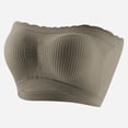 thumbnail image 2 of BaoFuBaoMei Strapless Bras for Women Plus Size Ribbed Wireless Bra Non Slide Supportive Bandeau Bra Soft Everyday Tube Bra, 2 of 4