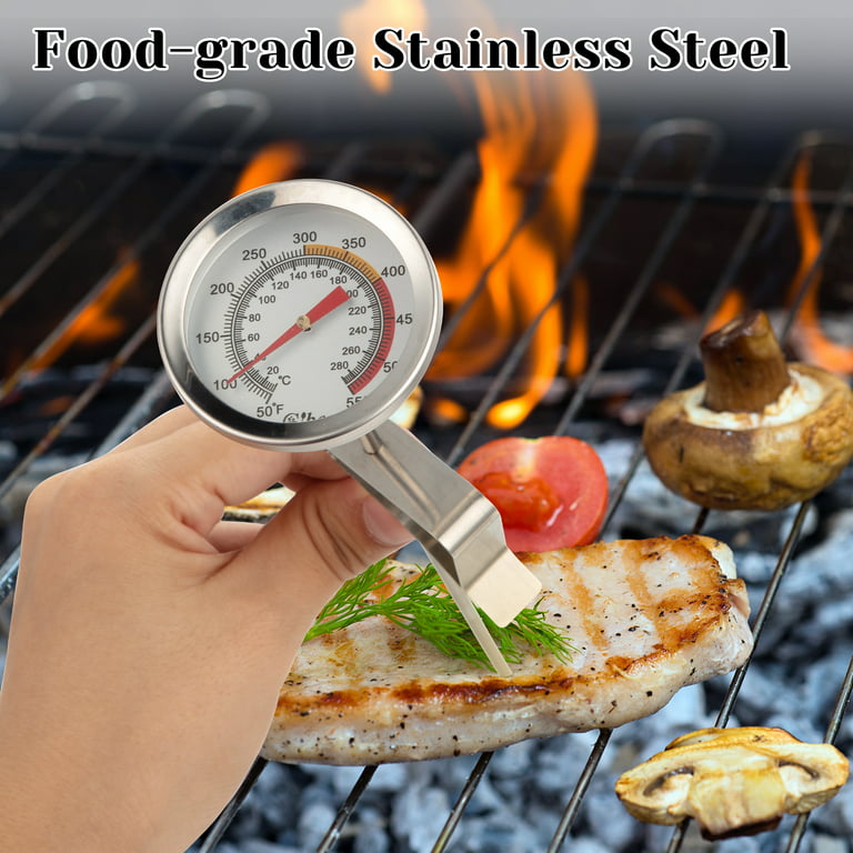 Deep Fry Thermometer, Dial And Stainless Steel Probe Thermometer