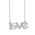 thumbnail image 1 of Chestry Elements Period Table Transition Metals Iron Fe Love Necklace Pendant Charm Jewelry, 1 of 3