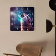 thumbnail image 4 of 10 Inch Wall Clock Battery Operated Silent Clock Decorative for Office, Kitchen, Outdoor, Living Room，Wolf Howling Galaxy Nebula Space Starry Universe Creative, 4 of 4