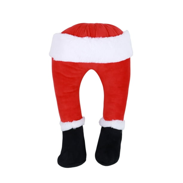 Gibobby rellenas de árbol, 15,3 pulgadas, adornos de piernas de felpa para Navidad, decoración navideña para el(Red)