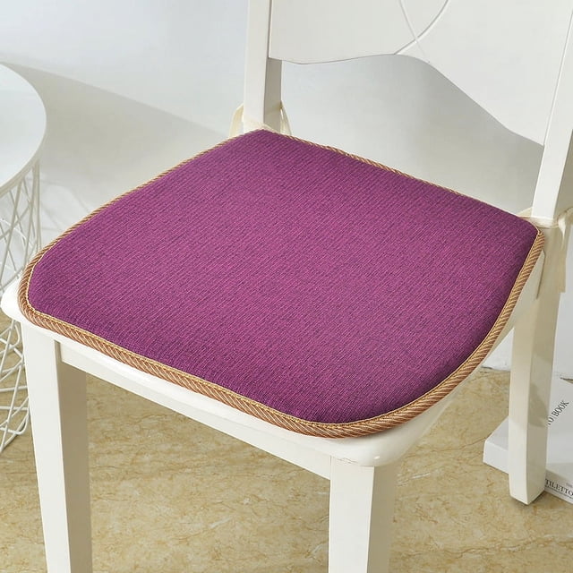 Nvzi 4 cojines gruesos y cómodos para jardín, terraza, hogar, cocina, oficina, 44,5 x 40,5 x 2 cm (morado)