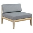 thumbnail image 4 of Linon Morningside Outdoor Acacia Wood 4 Piece Set with Gray Cushions in Natural, 4 of 15