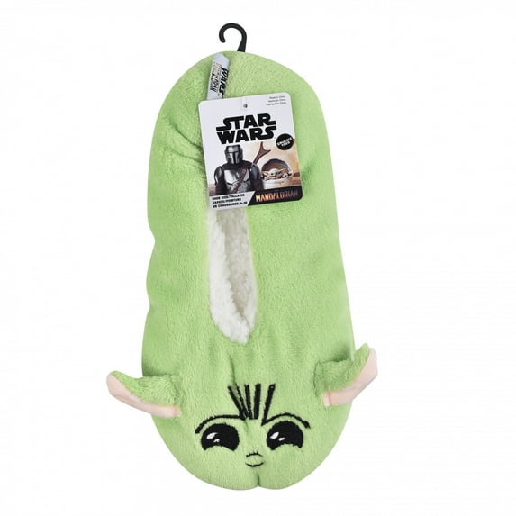 Star Wars The Mandalorian Grogu Footie House Slipper Socks-Size 9-11