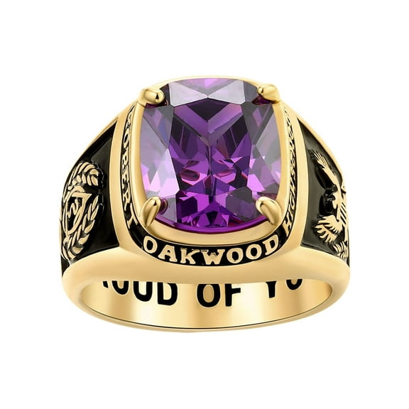 Order Now for 2025 Graduation, Freestyle Men's Prong station Birthstone Class Ring, Personalized, High School or College