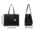 thumbnail image 3 of The Ultimate 2 in 1 Tote Bag Lunch Bag Combo, Large Tote Bag with Lunch Compartment, Lunch Tote Bag for Women, Convertible Laptop Bag Work Bag Handbag for Business, Office (Black), 3 of 12
