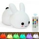 thumbnail image 4 of 1 pieza de luces nocturnas de conejito Kawaii para niños, luz de silicona de 7 colores para habitación de bebé, lámpara de noche recargable USB portátil para habitación de niños, decoración de conejo JAMW Sencillez, 4 of 5