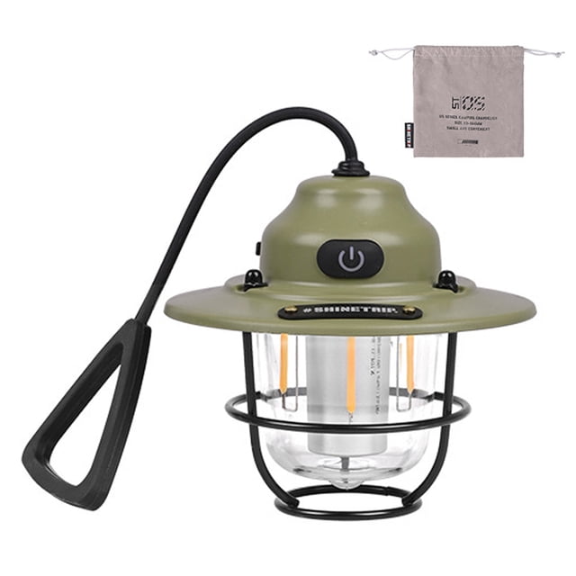 Cordless Camping Lamp Portable Hung Light Retro Tent Light Home Atmospheres Lantern Multi-Modes USB Rechargeable Lamp