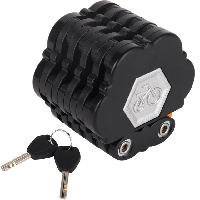 Muyoka Candado de bicicleta plegable Candado de cadena de bicicleta antirrobo con 2 llaves Candado de seguridad para bicicleta Candado plegable de bicicleta compacto con soporte de montaje para bicicl Muyoka Hogar