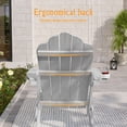 thumbnail image 5 of ACEGOSES Adirondack Chair Set of 2 with Retractable Ottoman, HIPS Folding Adirondack Chair with Cup Holder, All-Weather Fire Pit Chair for Outdoor, Light Gray, 5 of 6