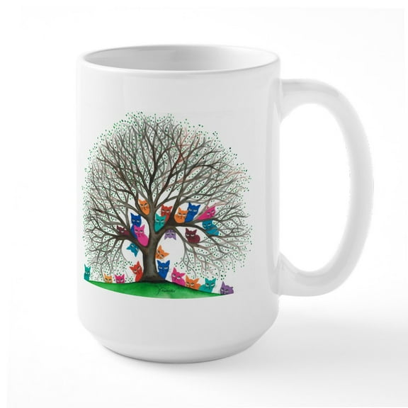 CafePress - Connecticut Stray Cats Mug - 15 oz Ceramic Large White Novelty Mug