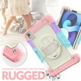 thumbnail image 6 of iPad Air 4th Gen Case, iPad Air 10.9 Case, iPad Pro 11 Case, Dteck Heavy Shockproof Case with Built-in Screen Protector Rotating Stand Cover with Adjustable Hand Strap/Shoulder Strap,Colorful Pink, 6 of 6