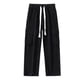 thumbnail image 3 of Pantalones de trabajo de longitud completa para hombre, de color liso, con bolsillos, informales, de pierna recta, 3 of 4