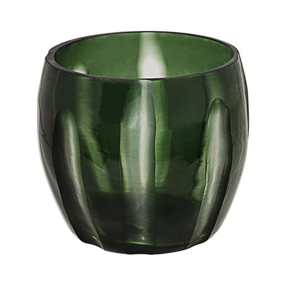 Aspen Creative 16009-1 Green Glass Votive Candle Holder 4-1/4" Diameter x 4" Height, 1 Pack