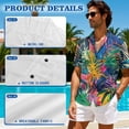 thumbnail image 5 of Uorisanigo Colorful Leaf Matching Couple Outfits Husban and Wife Clothing Men's Button Down Shirt Hawaiian Shirts and Womens Sleeveless Dress A-Line Patchwork Beach Party Sundress, 5 of 8