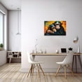 thumbnail image 4 of ZHONGYUTONG Monkey Canvas Wall Art Abstract Animal Picture Prints Watercolor Monkey Poster for Office Home Decor Framed (12.00" x 18.00"), 4 of 6