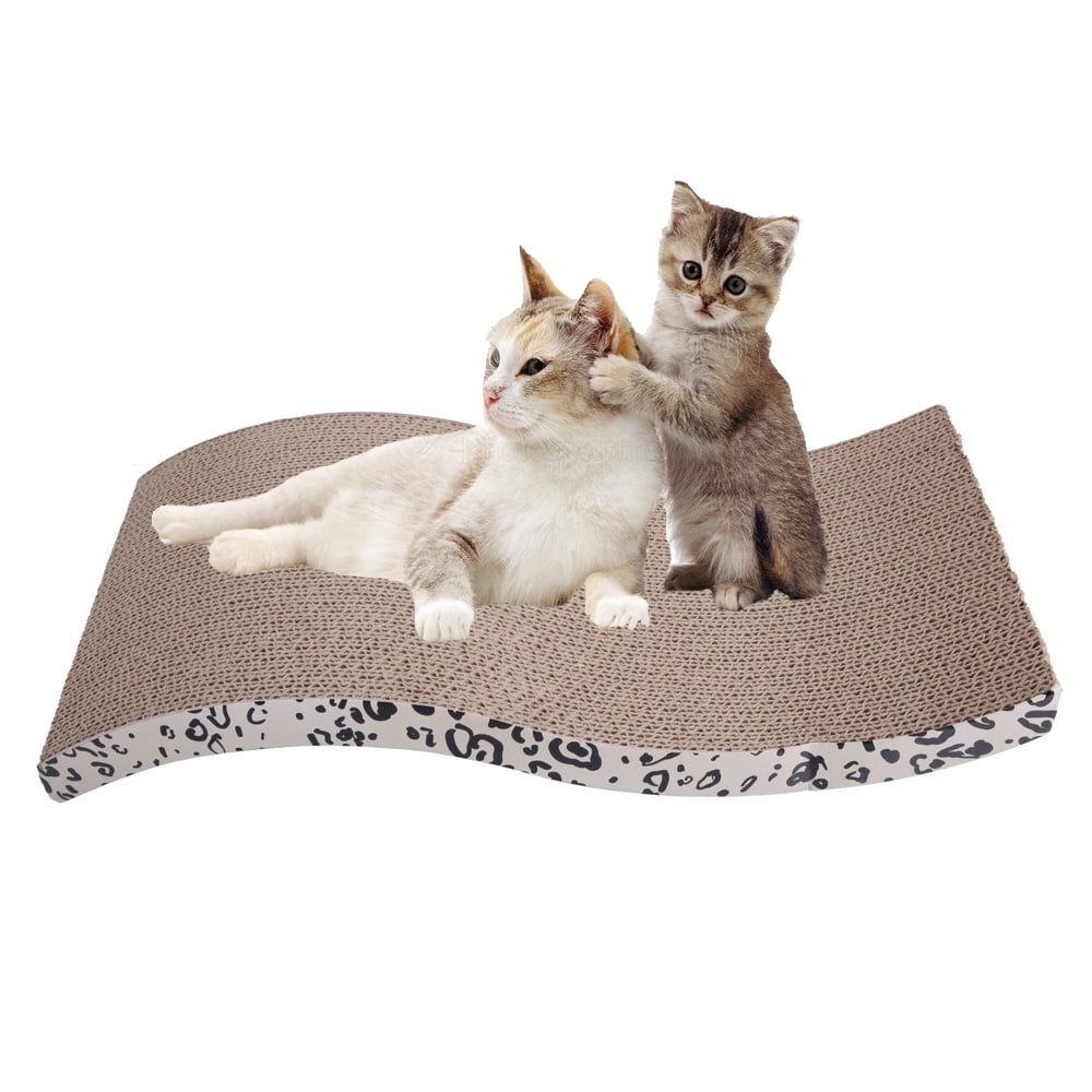 Zimtown Wave Corrugated Cardboard Recyclable Cat Scratcher - Walmart.com - Walmart.com