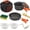 Orange, variant on 7Pcs Camping Pan Set - Backpack Cookware Pot and Pans Set, Survival Cooking Kit for Hiking, Picnic