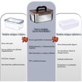 thumbnail image 2 of Juego de 4 Contenedores para Alimentos de Acero Inoxidable con Tapas Herméticas, Para Cocina, Refrigerador y Viajes, Apilables, Sin BPA, 2 of 4