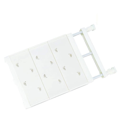 Retractable Expandable Closet Organizer - Adjustable Metal Storage Shelf, Layered Divider for Wardrobe Cabinet, Space-Saving Shelf Organizer (29-46cm, White)