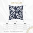 thumbnail image 2 of Faux Leather Throw Pillow Covers, white leaves Decorative Pillow Covers for Couch Sofa Bed Living Room Home Garden, Pillow Cases with Invisible Zipper, 2 of 6