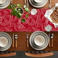 thumbnail image 4 of VOAVEKE Room Decor,Living Room Decor;,Snake Print Table Flag Linen Red Print Table Cloth Home Kitchen Living Room Decoration Table Cloth Tea Flag, 4 of 7
