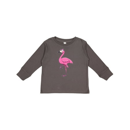 

Inktastic Ladylike Flamingo Boys or Girls Long Sleeve Toddler T-Shirt