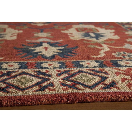 Momeni Rugs TANGITAN-3RED80B0 Wool Hand Tufted Tip Sheared Transitional Area Rug, 8' x 11', Red