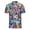 Black, variant on Womens Printed Polo Shirt Summer Short Sleeve V Neck Collared T-Shirt Loose Fit Casual Graphic Polo Breathable Athletic Fashion Top