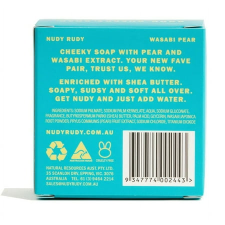 Nudy Rudy - Bar Soap - Wasabi Pear - White