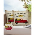 thumbnail image 6 of Outdoor Throw Pillow Cover Farmhouse Old Red Truck with Sunflowers Waterproof Cushion Covers 2 Pack Old Newspapers Pillow Cases Home Decoration for Patio Garden Couch Sofa, 6 of 6