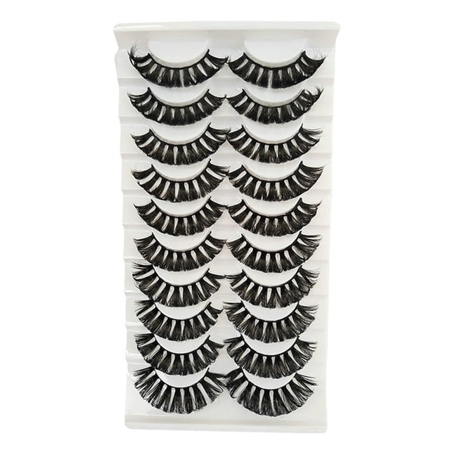 10 pares de pestañas postizas autoadhesivas reutilizables, largas y densas, pestañas postizas de CACAGOO Pestañas postizas
