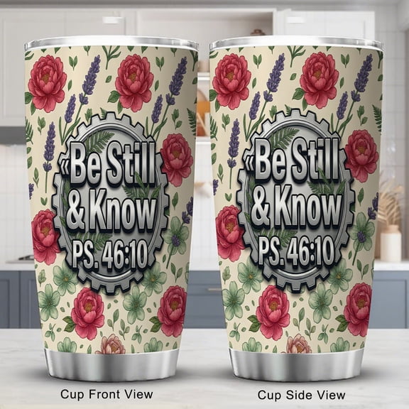 christian Tumbler 20oz with Lid Religious Holiday Gift for Friends and Family