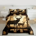 thumbnail image 2 of Feelyou Rustic Farmhouse Moose Bedding Comforter Set, Deer Elk Wildlife Twin Comforter Sets, Woodland Animal Hunting Reversible Bedding Set, Ultra Soft Bedroom Decor, 2 Pieces, 2 of 8