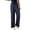 Dark Blue, variant on Women's Stripes Rhinestone Jeans High Waist Wide Leg Denim Pants Sparkle Shiny Sequin Trouser