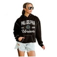 thumbnail image 3 of Women's Gameday Couture  Black Philadelphia Union Catch the Vibe Studded Pullover Hoodie, 3 of 5