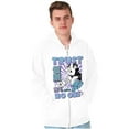 thumbnail image 4 of The Smurfs Cool Kanji Trust No One Men Big & Tall Zip Hoodie Brisco Brands 2X, 4 of 5